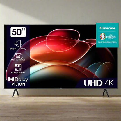 TV HISENSE 50" SMART VIDAA ULTRA HD 4K 50A6K - 2 ANS GARANTIE