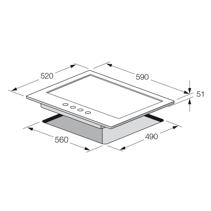 PLAQUE DE CUISSON 4 FEUX 60CM FONTE THERMOCOUPLE FOCUS F4002XS - INOX