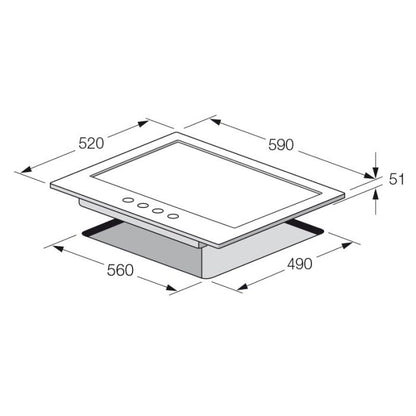 PLAQUE DE CUISSON 4 FEUX 60 CM FOCUS F401B -  NOIR