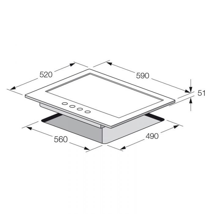 PLAQUE DE CUISSON 4 FEUX 60 CM FONTE FOCUS F402X - INOX