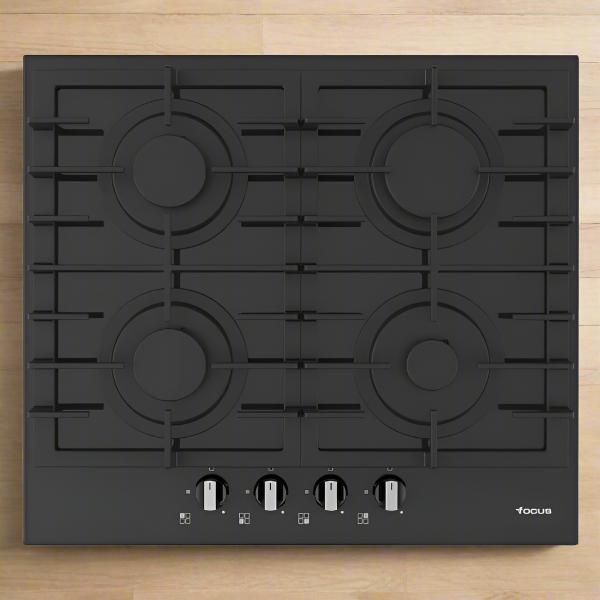 PLAQUE DE CUISSON 4 FEUX 60CM FONTE FOCUS F404B - VITRO NOIR