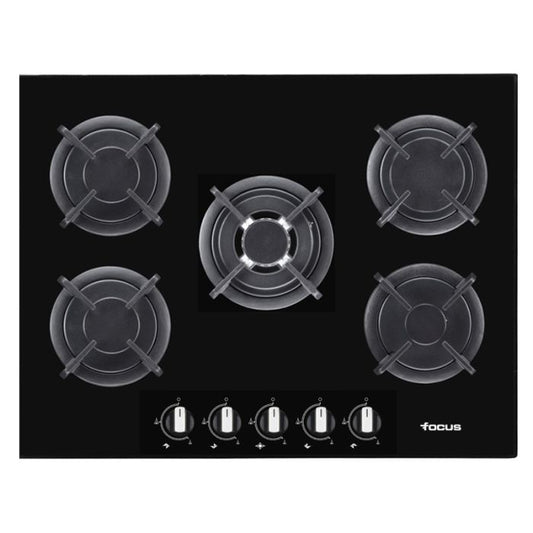 PLAQUE DE CUISSON 5 FEUX 86CM FONTE FOCUS F4179B - VITRO NOIR