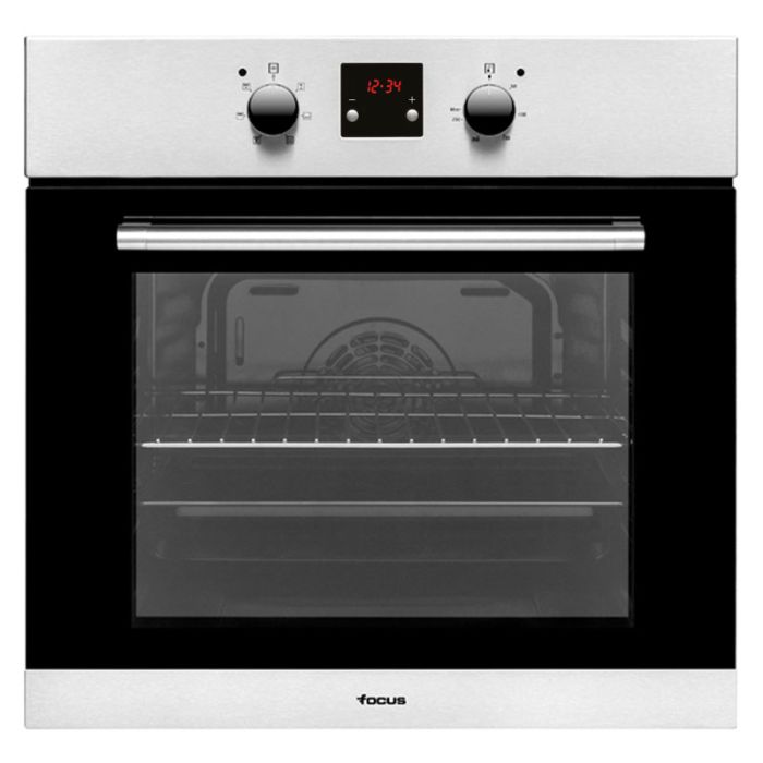 FOUR ENCASTRABLE VENTILE 7 PROGRAMMES AVEC AFFICHEUR FOCUS F521X - INOX