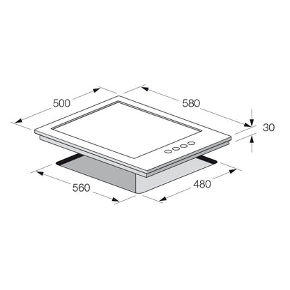 PLAQUE DE CUISSON 4 FEUX ELECTRIQUE 60CM FOCUS F814X - INOX