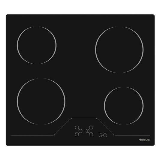 PLAQUE DE CUISSON 4 FEUX ELECTRIQUE 60 CM VITRO CERAMIQUE FOCUS F816X - NOIR