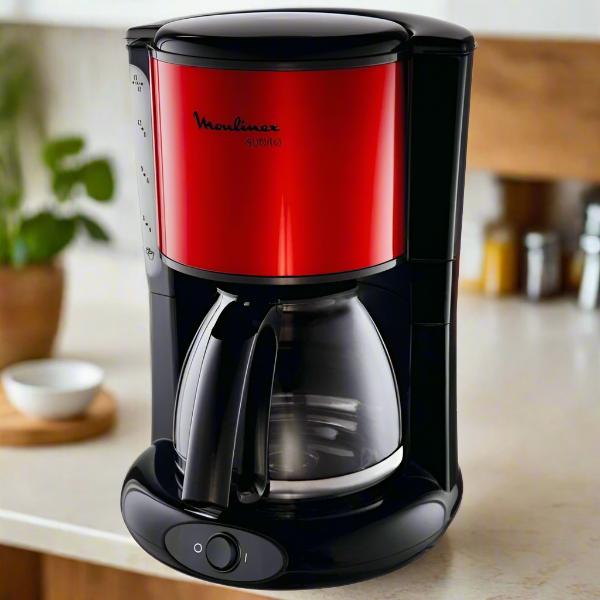 CAFETIERE MOULINEX SUBITO 15 TASSES 1.25 LITRES - ROUGE & NOIR