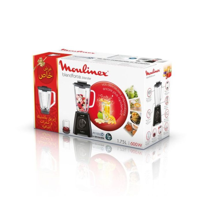 BLENDER MOULINEX 600W AVEC 2 BOLS + MOULIN - NOIR