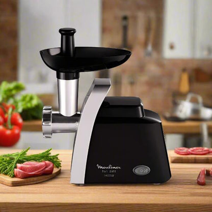 HACHOIR A VIANDE MOULINEX 1400 W 1.7 KG - NOIR&ARGENT