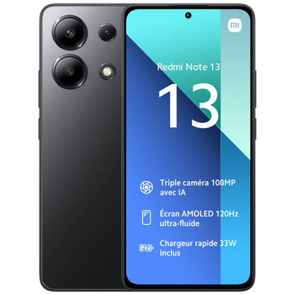 SMARTPHONE XIAOMI REDMI NOTE 13 6/128 GO -NOIR