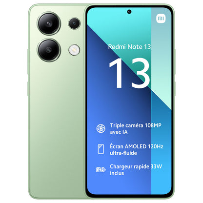 SMARTPHONE XIAOMI REDMI NOTE 13 6/128 GO - VERT