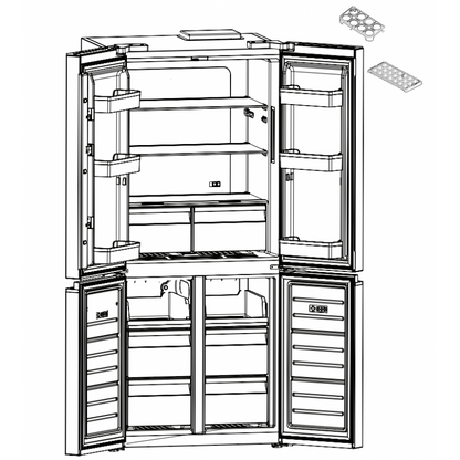 REFRIGERATEUR SIDE BY SIDE FOCUS AVEC AFFICHEUR 620 LITRES - INOX