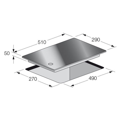 PLAQUE DE CUISSON 1 FEU 30CM FONTE THERMOCOUPLE FOCUS LINE SOFT31 - VITRO NOIR