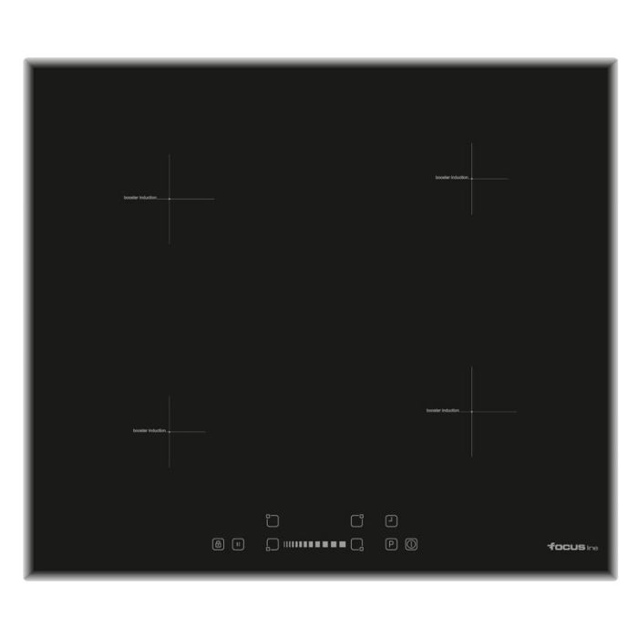 PLAQUE DE CUISSON 4 FEUX VITRO INDUCTION 60CM FOCUS LINE TORNADO - NOIR