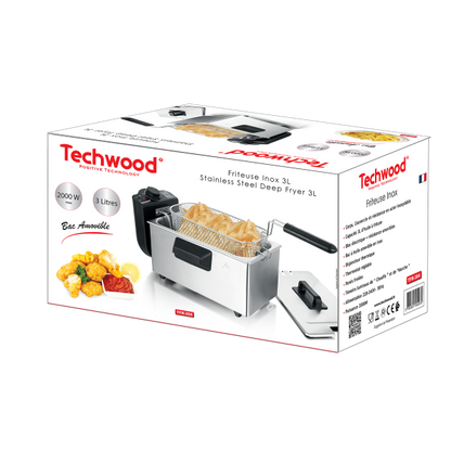 FRITEUSE INOX 3 LITRES TECHWOOD TFR304 - INOX