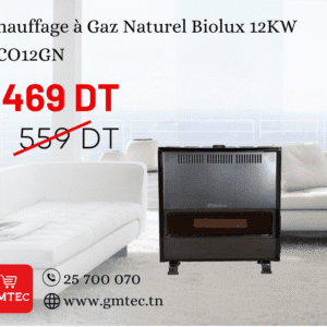 CHAUFFAGE A GAZ NATUREL BIOLUX 12KW - NOIR