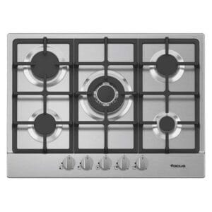 PLAQUE DE CUISSON 5 FEUX 70CM FONTE FOCUS F478X - INOX