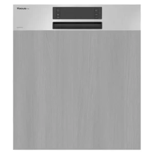 LAVE VAISSELLE SEMI-ENCASTRABLE 14 COUV 8 PROG FOCUS LINE QUADRA1310 - NOIR & INOX