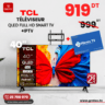 tv tcl 40 pouces qled smart google tv 40s5k
