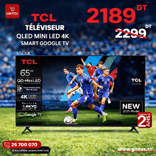 tv tcl 55 pouces mini led 4k smart google tv 55c6k
