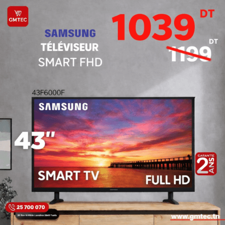 tv samsung 43 pouces fhd smart tv 43f6000f