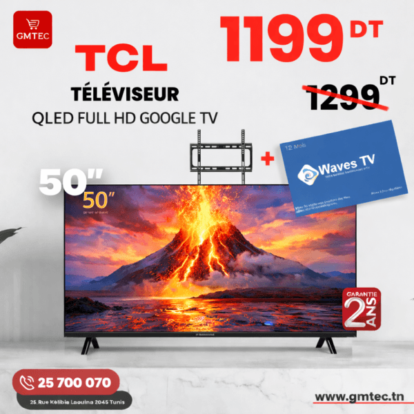 tv tcl 50 pouces qled smart google tv 50s5k