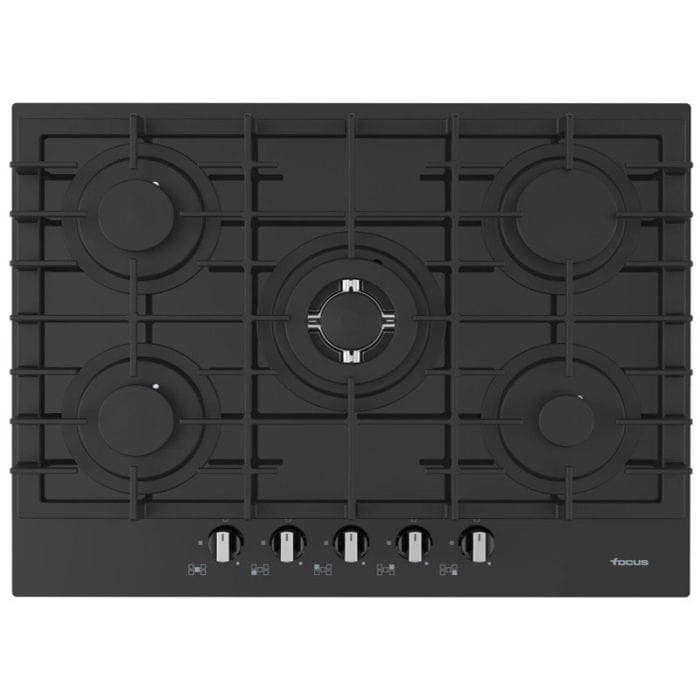 PLAQUE DE CUISSON 5 FEUX 70CM FONTE THERMOCOUPLE FOCUS F4006BS - VITRO NOIR