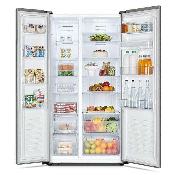 Réfrigérateur côte à côte Hisense 519 litres RS3P518NMC sans givre en acier inoxydable – Image 2
