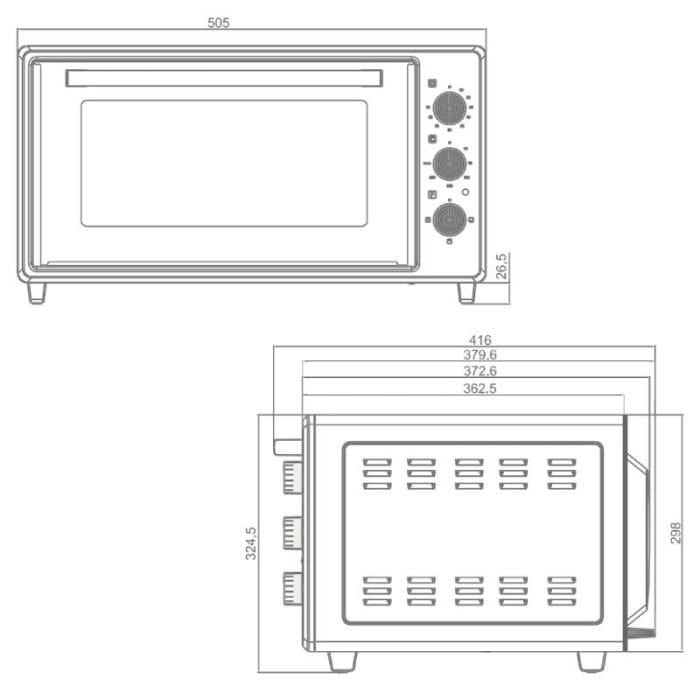 FOUR ELECTRIQUE 35 LITRES FOCUS F35R - ROUGE – Image 2