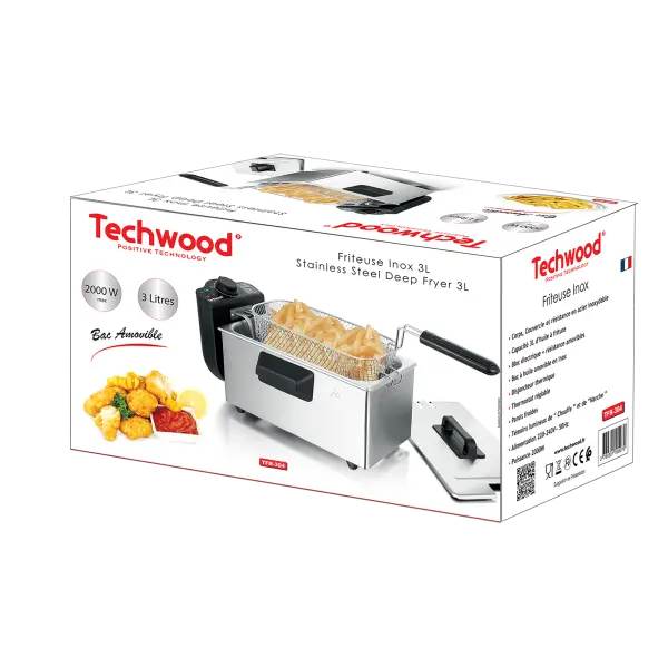 FRITEUSE INOX 3 LITRES TECHWOOD TFR304 - INOX – Image 2